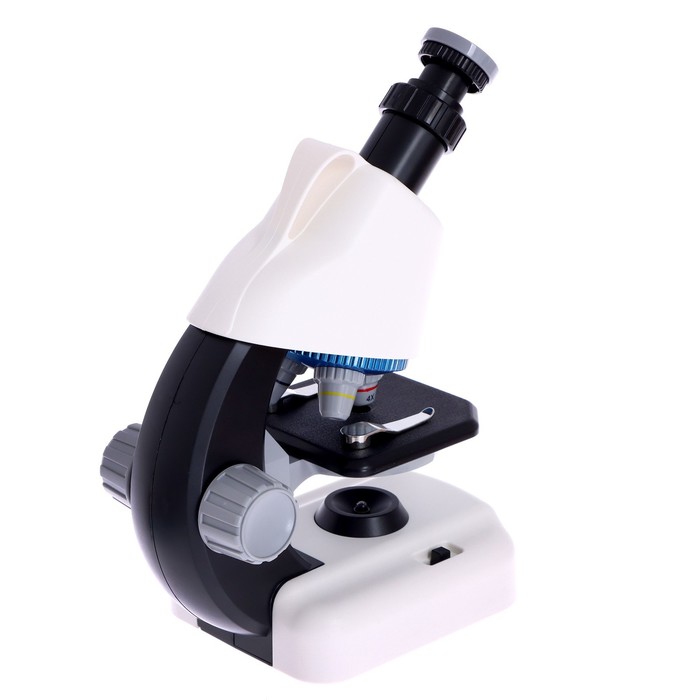 Микроскоп детский «Набор биолога в чемодане» кратность х40, х100, х640, подсветка, цвет белый - фото 1886710105