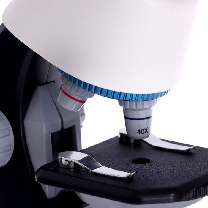 Микроскоп детский «Набор биолога в чемодане» кратность х40, х100, х640, подсветка, цвет белый - фото 1907318367