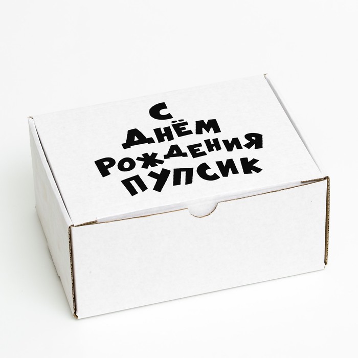 Коробка самосборная "С днем рождения, пупсик", 22 х 16,5 х 10 см - Фото 1