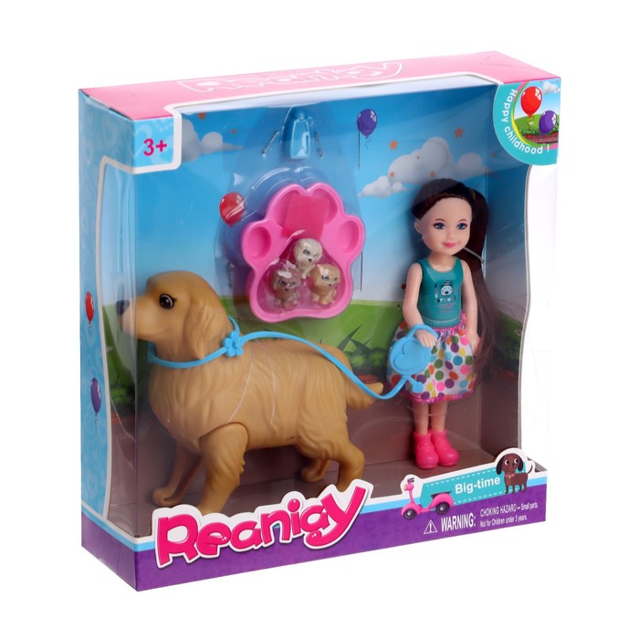 Кукла малышка «Полина» с питомцами и аксессуарами, МИКС 51551