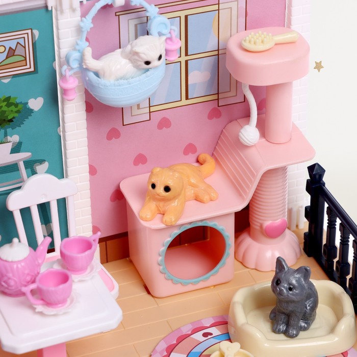 Игрушка «Уютная комната», с куклой, котиками, аксессуарами - фото 1907318489