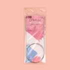 Спицы круговые, для вязания, с тефлоновым покрытием, с металлическим тросом, d=2.75 мм, 14/80 см - Фото 5