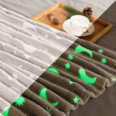 Плед светящийся в темноте Этель «Луна», 180×200 см, корал-флис