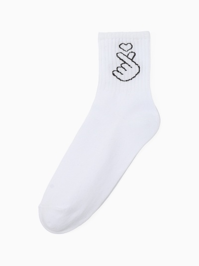 Носки женские MINAKU «With love», цвет белый, размер 38-39 (25 см)