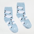 Носки женские MINAKU «Sleep», цвет белый/голубой, размер 36-37 (23 см) - фото 318689292