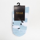 Носки женские MINAKU «Sleep», цвет белый/голубой, размер 36-37 (23 см) - Фото 3