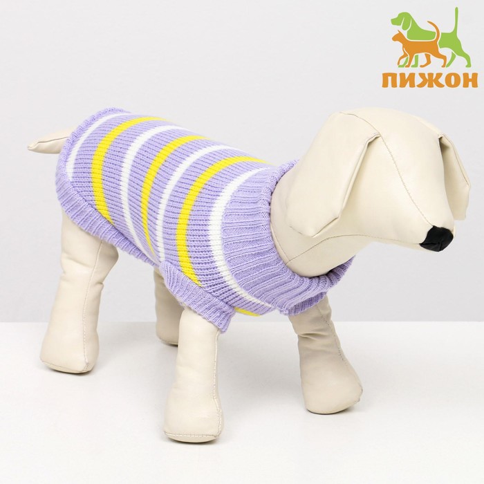 Свитер "Полоски", XS (ДС 17, ОШ 17, ОГ 23-37 см) - Фото 1