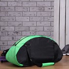 Сумка спортивная, отдел на молнии, наружный карман, цвет чёрный/зелёный - Фото 2