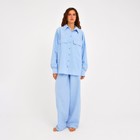 Пижама женская (сорочка, брюки) MINAKU: Home collection цвет голубой, р-р 54 7069077