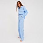 Пижама женская (сорочка, брюки) MINAKU: Home collection цвет голубой, р-р 54 7069077