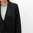 Пиджак женский двубортный MIST plus-size, размер 56, цвет чёрный - Фото 3