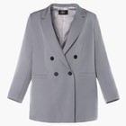 Пиджак женский двубортный MIST plus-size, размер 52, цвет серо-голубой 7338262 - фото 9442095