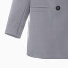 Пиджак женский двубортный MIST plus-size, размер 56, цвет серо-голубой 7338264 - фото 9442117