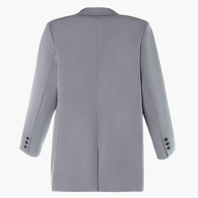 Пиджак женский двубортный MIST plus-size, размер 56, серо-голубой