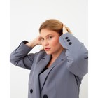 Пиджак женский двубортный MIST plus-size, размер 56, цвет серо-голубой 7338264 - фото 9442112