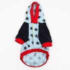 Кофта с капюшоном "Звездопад", флис, размер XS (ДС 28, ОШ 30, ОГ 39 см), голубое - Фото 2