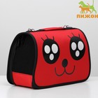 Сумка - переноска для животных «Весёлый жук», размер M, 45×21×27 см, красная - Фото 4