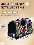Сумка - переноска для животных «Путешественник», размер S, 37.5×17×22 см - Фото 2