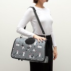 Сумка-переноска каркасная «Играющие котики», размер L, 53×21×29 см, серая - Фото 11