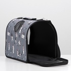 Сумка-переноска каркасная «Играющие котики», размер L, 53×21×29 см, серая - Фото 8