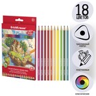Пластиковые цветные карандаши 18 цветов, ErichKrause ArtBerry, трёхгранные - фото 52233554