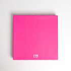 Коробка для печенья, кондитерская упаковка с PVC крышкой, голография, Enjoy, 21×21×3 см 7155242