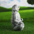 Садовая фигура  "Лягушка медитирует" серая, 23х22х12,5см - фото 24507539