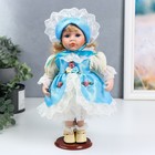 Кукла коллекционная керамика "Алиса в голубом платьице и чепчике" 30 см - фото 9442725