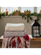 Плед «Этель. Серебряные снежинки», 150×200 см, корал-флис - Фото 4