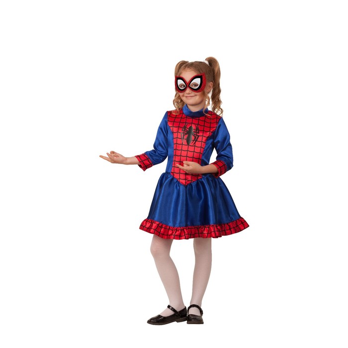 Карнавальный костюм «Человек-паук» девочка, рост 134 см - Фото 1