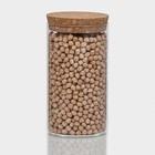 Банка для хранения сыпучих «Классика», 650 мл, 8.5×16 см, с пробковой крышкой, стекло - Фото 3