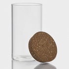 Банка для хранения сыпучих «Классика», 650 мл, 8.5×16 см, с пробковой крышкой, стекло - Фото 4