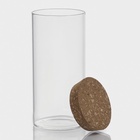 Банка для хранения сыпучих «Классика», 800 мл, 8.5×19 см, с пробковой крышкой, стекло - Фото 3