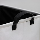 Корзина бельевая текстильная Доляна «Зайка», с ручками, 38×27 см - фото 24586571