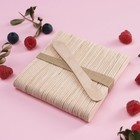 Набор палочек для мороженого, 11.4×1-1.3 см, 50 шт., дерево - Фото 3