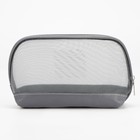 Набор косметичек 2 в 1 на молниях, цвет серый - Фото 3