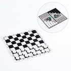 Настольная игра 2 в 1: нарды, шашки 30 шт, поле двухстороннее, 2 кубика - фото 9443049