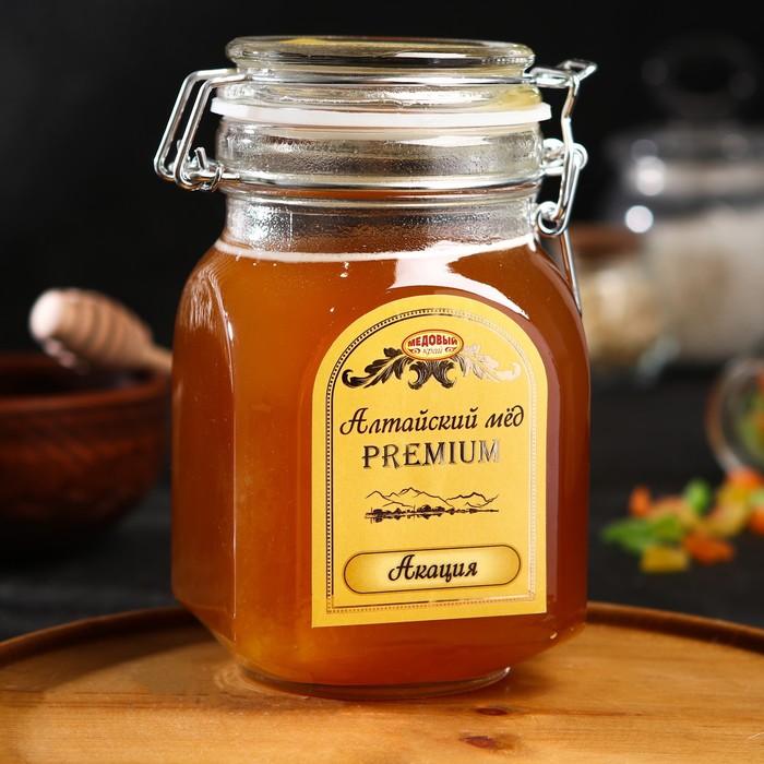 Мёд алтайский Акациевый Premium, 1000 г - Фото 1