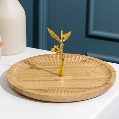 Блюдо для подачи «Древо», d=24.5 см, бамбук