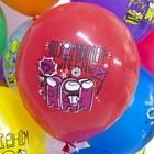 Шар латексный 12" «Игра среди нас. С ДР», пастель, 1-сторонний, набор 25 шт., МИКС - фото 22538023