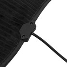 Накидка с подогревом TORSO, 12 В, регулятор, провод 120 см, велюр, черный - Фото 5