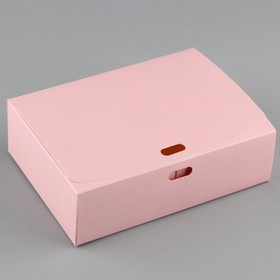 Коробка подарочная складная, упаковка, «Розовая», 16,5 х 12,5 х 5 см, БЕЗ ЛЕНТЫ