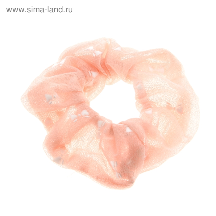 резинка для волос "Орбита" легкая бантик кремовый - Фото 1