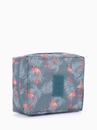 Косметичка-органайзер дорожная на молнии, с карманами, с принтом, серая - Фото 4