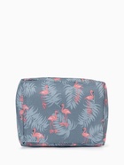 Косметичка-органайзер дорожная на молнии, с карманами, с принтом, серая - Фото 3