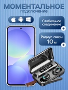 Наушники беспроводные F9-5 VBT 1.28, TWS, вакуумные, Bluetooth 5.0, 800 мАч, водонепроницаемые, чёрные - Фото 2