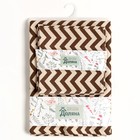 Набор кухонный «Доляна»: скатерть 145×200 см, салфетки 40×40 см-4 шт., рогожка 200 г/м², коричневый - Фото 5