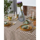 Набор кухонный «Доляна»: скатерть 145×200 см, салфетки 40×40 см-4 шт., рогожка 200 г/м², коричневый - Фото 7