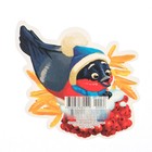 Украшение на скотче "Снегирь" глиттер (комплект 9 шт) - фото 36311396