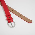 Ремень женский, ширина 3,5 см, винт, пряжка металл, цвет красный - фото 40275727